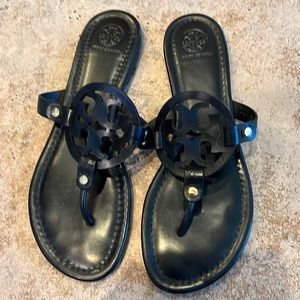 Sz 9M Tory Burch Black Flip Flops